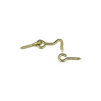 National Hardware V2001 Series N118-083 Hook and Eye, Solid Brass, Solid Brass, 2/PK