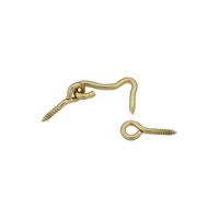 National Hardware V2001 Series N118-067 Hook and Eye, Solid Brass, Solid Brass, 2/PK