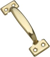 National Hardware N116-889 Door Pull, 1-1/2 in W, 1-3/8 in D, 5-3/4 in H, Steel, Brass