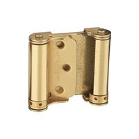 National Hardware N115-303 Spring Hinge, 0.056 in Thick Frame Leaf, Cold Rolled Steel, Brass, Removable Pin