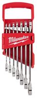 Milwaukee 48-22-9406 Wrench Set, 7-Piece, Alloy Steel, Chrome, Specifications: SAE Measurement System, I-Beam Handle