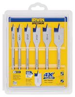 Irwin 88886 Spade Bit Set, Standard, 6-Piece, HSS