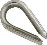 Campbell T7670639 Wire Rope Thimble, 5/16 in Dia Cable, Malleable Iron, Electro-Galvanized, Pack of 10