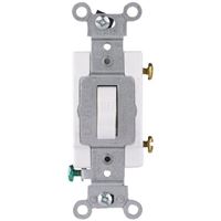Leviton S08-CS120-2WS Toggle Switch, 20 A, 120/277 V, Screw, Side Wired Terminal, Thermoplastic Housing Material
