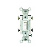 Leviton S02-CS415-2WS Toggle Switch, 15 A, 120/277 V, Thermoplastic Housing Material, White