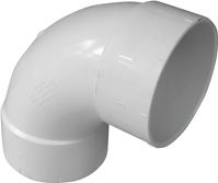 Canplas 414166BC Sanitary Pipe Elbow, 6 in, Hub, 90 deg Angle, PVC, White