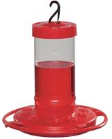 Daisy First Nature 993051-546 Bird Feeder, 16 oz, Plastic, Bright Red