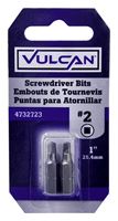 Vulcan 305542OR Screwdriver Bit, S2 Chrome Molybdenum Steel