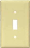 Eaton 2134V Wallplate, 4-1/2 in L, 2-3/4 in W, 1-Gang, Thermoset, Ivory