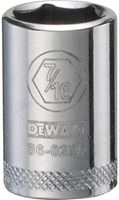 DeWALT DWMT86029OSP Hand Socket, 7/16 in Socket, 1/4 in Drive, 6-Point, Vanadium Steel, Polished Chrome