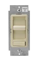 Leviton 06674-721 Slide Dimmer, 120 V, 600/150 W, CFL, Incandescent, LED Lamp, 3-Way, Ivory