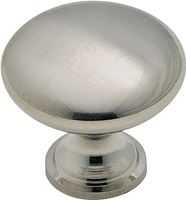 Amerock 14404SCH Cabinet Knob, 1-1/8 in Projection, Zinc, Brushed Chrome