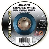 Vulcan 976670OR Type 27 Depressed Center Grinding Wheel, 4 in Dia, 1/4 in Thick, 5/8 in Arbor, Premium
