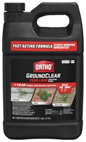 Ortho GroundClear Year Long 0433710 Concentrate Vegetation Killer, Liquid, Clear Light Green, 2 gal Bottle