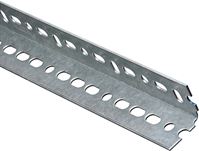 Stanley Hardware 4020BC Series N182-758 Slotted Angle Stock, 1-1/2 in L Leg, 24 in L, 14 ga Thick, Steel, Galvanized