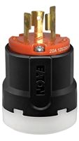 Arrow Hart AHCL1020P Ultra-Grip Locking Plug, 3 -Pole, 20 A, 125/250 VAC, NEMA: NEMA L10-20, Black/Orange