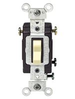 Leviton C21-05503-LHI Toggle Switch, 15 A, 120 V, Thermoplastic Housing Material, Ivory