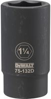 DeWALT DWMT75132OSP Impact Socket, 1-1/4 in Socket, 3/4 in Drive, 6-Point, CR-440 Steel, Black Oxide