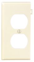 Leviton PSE8-W Receptacle Sectional Wallplate, 1 -Gang, Thermoplastic Nylon, White, Surface Mounting