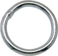 Campbell T7660841 Welded Ring, 200 lb Working Load, 1-1/4 in ID Dia Ring, #4 Chain, Steel, Zinc
