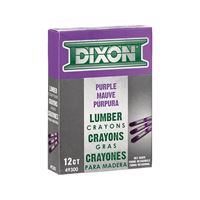 Dixon Ticonderoga 49300 Lumber Crayon, Purple, 1/2 in Dia, 4-1/2 in L, Pack of 12