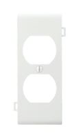 Leviton PSC8-W Receptacle Sectional Wallplate, 1 -Gang, Thermoplastic Nylon, White, Surface Mounting