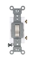 Leviton 1453-2T Switch, 15 A, 120 V, 3 -Position, Push-In Terminal, Thermoplastic Housing Material, Light Almond