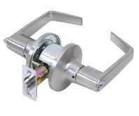 Tell Manufacturing CL100201 Entry Lever, Turnbutton Lock, Satin Chrome, Steel, 2 Grade