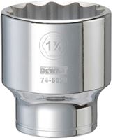 DeWALT DWMT74605OSP Drive Socket, 1-7/8 in Socket, 3/4 in Drive, 12-Point, Vanadium Steel, Polished Chrome