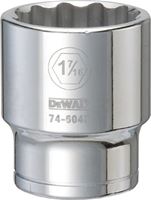 DeWALT DWMT74604OSP Drive Socket, 1-7/16 in Socket, 3/4 in Drive, 12-Point, Vanadium Steel, Polished Chrome