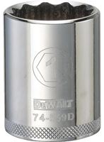 DeWALT DWMT74559OSP Drive Socket, 1 in Socket, 1/2 in Drive, 12-Point, Vanadium Steel, Polished Chrome