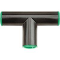 Raindrip R305CT Tubing Tee, 1/2 in Connection, Compression, ABS, Green