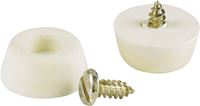 Shepherd Hardware 9131 Surface Guard Screw Bumper, 7/8 in, Round, Rubber, Off-White, Pack of 6