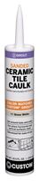 CUSTOM Polyblend PC1110S-6 Ceramic Tile Caulk, Snow White, 24 hr Curing, >50 deg F, 10.5 oz Cartridge