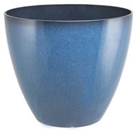 Landscapers Select PT-S080 Planter, 15 in Dia, 12-3/4 in H, Round, Resin, Blue, Blue, Pack of 6