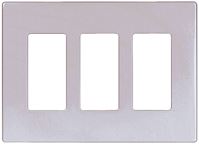 Eaton Cooper Wiring PJS PJS263W Wallplate, 4.87 in L, 6-3/4 in W, 3 -Gang, Polycarbonate, White, High-Gloss