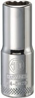 DeWALT DWMT74502OSP Drive Socket, 10 mm Socket, 3/8 in Drive, 12-Point, Vanadium Steel, Polished Chrome