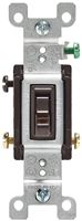Leviton 1453-2 Switch, 15 A, 120 V, 3 -Position, Push-In Terminal, Thermoplastic Housing Material, Brown