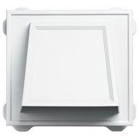 BUILDERS EDGE 140056774001 Hooded Vent, 9-1/10 in OAL, 10 in OAW, 25 sq-in Net Free Ventilating Area, White