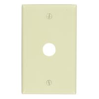 Leviton 001-86017-000 Wallplate, 4-1/2 in L, 2-3/4 in W, 1 -Gang, Thermoset, Ivory, Smooth
