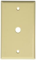 Leviton 001-86013-000 Wallplate, 4-1/2 in L, 2-3/4 in W, 1 -Gang, Plastic, Ivory, Smooth