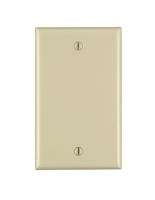 Leviton 001-80714-00I Wallplate, 4-1/2 in L, 2-3/4 in W, 0.22 in Thick, 1 -Gang, Thermoplastic Nylon, Ivory