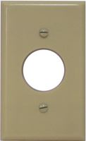 Leviton 86004 Single Receptacle Wallplate, 4-1/2 in L, 2-3/4 in W, 1 -Gang, Thermoset Plastic, Ivory, Smooth