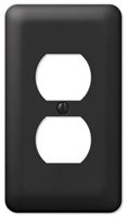 Amerelle Devon 935DBK Wallplate, 5 in L, 2-13/16 in W, 1 -Gang, Steel, Black, Pack of 6