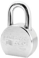 American Lock A700D Padlock, Keyed Different Key, 7/16 in Dia Shackle, 1-1/6 in H Shackle, Steel Body, Chrome