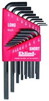 Eklind 10018 Hex Key Set, 18-Piece, Steel, Black