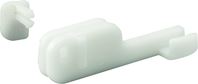 Prime-Line M 6090 Shower Door Bottom Guide and Retainer, Sliding, Plastic, White