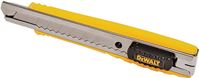 DeWALT DWHT10038 Utility Knife, 4-1/4 in L Blade, 18 mm W Blade, Metal Blade, Ribbed Handle, Black/Yellow Handle