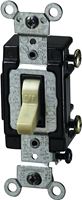 Leviton C21-05501-LHI Toggle Switch, 15 A, 120 V, Thermoplastic Housing Material, Ivory