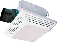 Air King ASLC Series ASLC70 Exhaust Fan with Light, 1.6 A, 120 V, 70 cfm Air, 4 sones, 4 in Duct, White